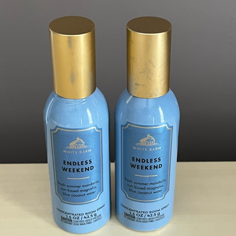 Two White Barn Bath & Body Works Endless Weekend Concentrated Room Sprays NEW